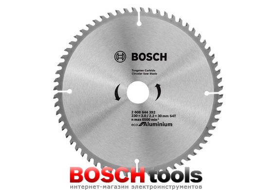 Пильный диск Bosch Eco for Aluminium, Ø 230x30-64T
