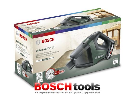 Акумуляторний ручний пилосос Bosch UniversalVac 18