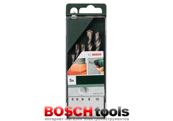 Набор сверл Bosch по бетону, 5, 6, 6, 8, 10 мм