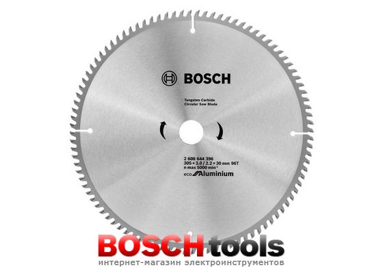 Пильный диск Bosch Eco for Aluminium, Ø 305x30-96T