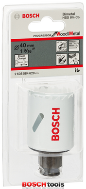 Биметаллическая кольцевая пила Bosch Progressor for Wood and Metal, 40 мм