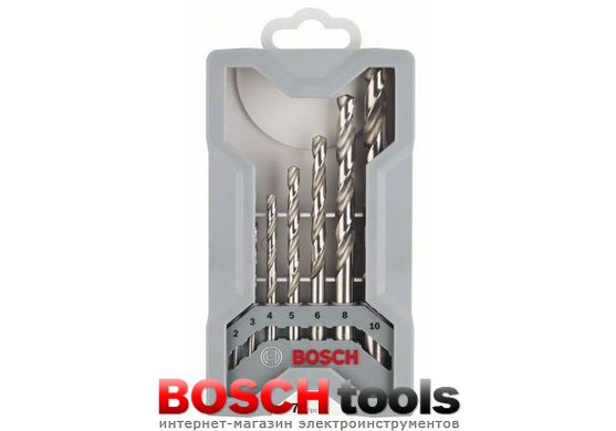 Набор сверл Bosch по металлу HSS-G Mini-X-Line, (7 шт.)