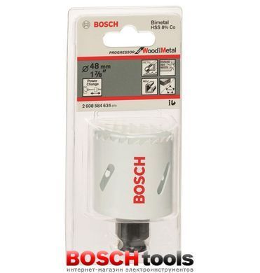 Біметалічна кільцева пила Bosch Progressor for Wood and Metal, 48 мм