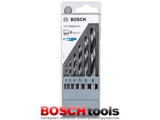 Набор сверл по металлу Bosch HSS PointTeQ (6 шт.)