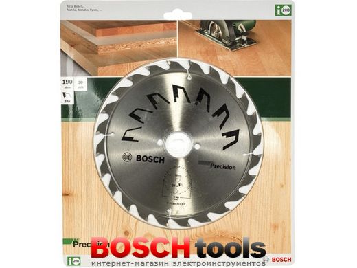 Пильный диск Bosch Precision GP WO H, Ø 190x2,5x30, (24)
