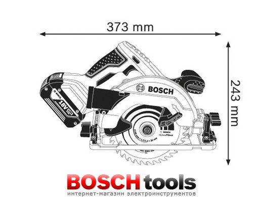 Акумуляторна циркулярна пилка Bosch GKS 18V-57 G