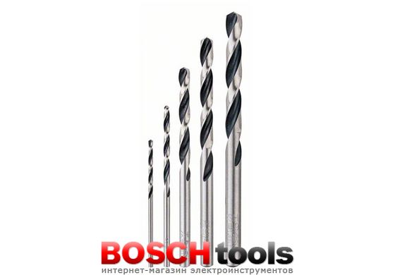 Набор сверл по металлу Bosch HSS PointTeQ, (5 шт.)