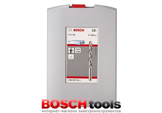 Набір свердел Bosch по металу HSS-G, DIN 338, 135 °, в ProBox (19 шт.)