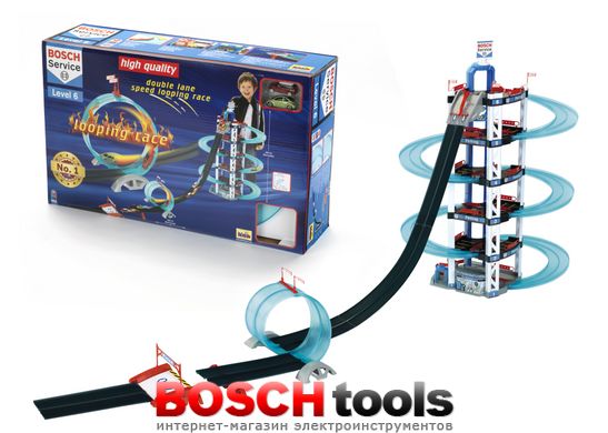 Дитячий ігровий набір Паркінг Bosch Car Service з 6 рівнями парковки і петлею (Klein 2844)