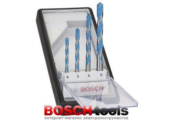 Набор многоцелевых сверл Bosch Robust Line CYL-9 Multi Construction, (4 шт.)
