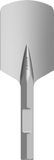 Лопаткове зубило PRO Hex 28-4C, заокруглене, 135x400 мм