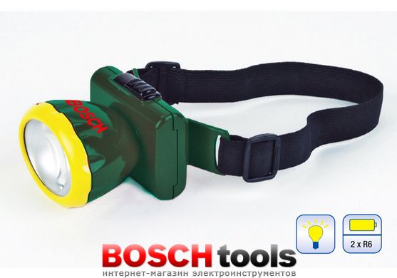 Дитяча іграшка Налобний ліхтар Bosch (Klein 8458) з регульованим кріпленням