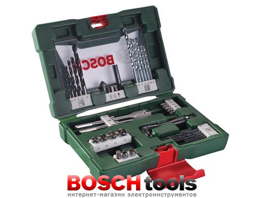 Набор сверл и насадок-бит Bosch V-Line с двусторонней отверткой, (41 шт.)