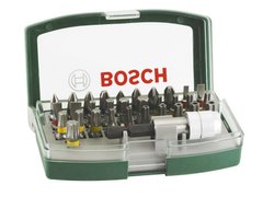 Набор насадок-бит Bosch Colored PromoLine, 32 шт. + магнитный держатель