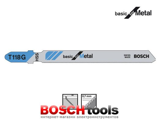 Полотно для лобзика Bosch basic for Metal T 118 G