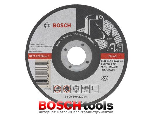 Отрезной круг Bosch по нержавеющей стали 125x1,6