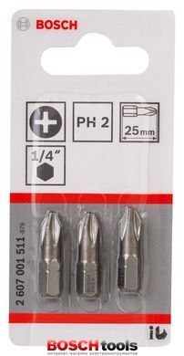 Насадка для заворачивания Extra-Hart, PH2, 25 мм, 3 шт.