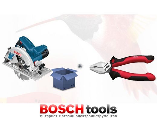 Циркулярная пила Bosch GKS 190 + плоскогубцы Wiha