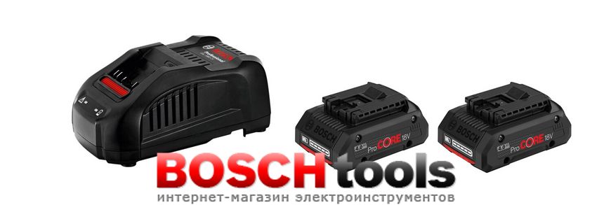 Набор Bosch 2х аккумулятора ProCORE 18V 4.0Ah + ЗУ GAL 1880 CV Professional