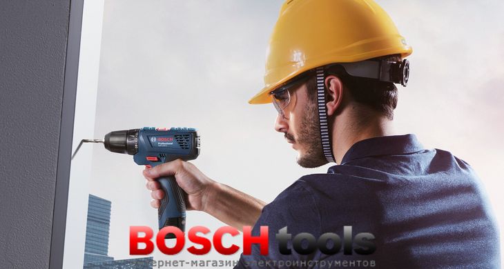Аккумуляторная дрель-шуруповерт Bosch GSR 120-LI + фонарь GLI 12V-300