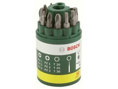Набор бит Bosch 9 шт + универсальный держатель