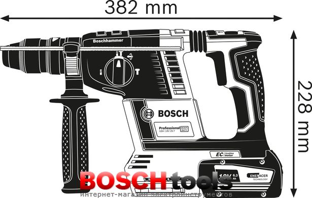 Акумуляторний перфоратор Bosch GBH 18V-26 з патроном SDS-plus