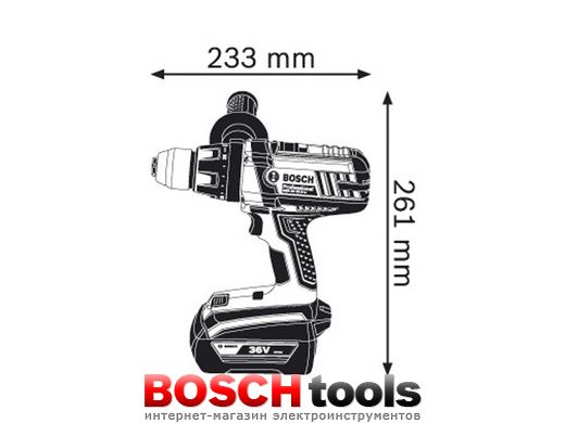 Аккумуляторная дрель-шуруповерт Bosch GSR 36 VE-2-LI