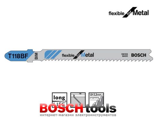 Полотно для лобзика Bosch flexible for Metal T 118 BF