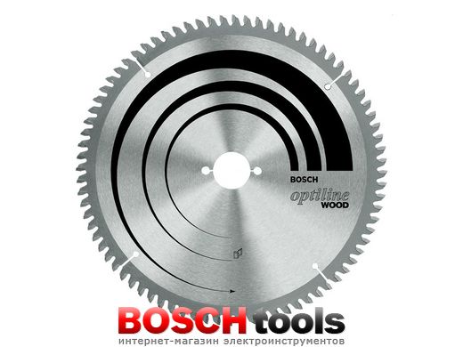 Пильный диск Bosch optiline Wood, Ø 254x30x2,5 (80)