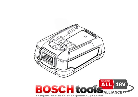 Аккумулятор Bosch PBA 18V 6,0Ah W-B