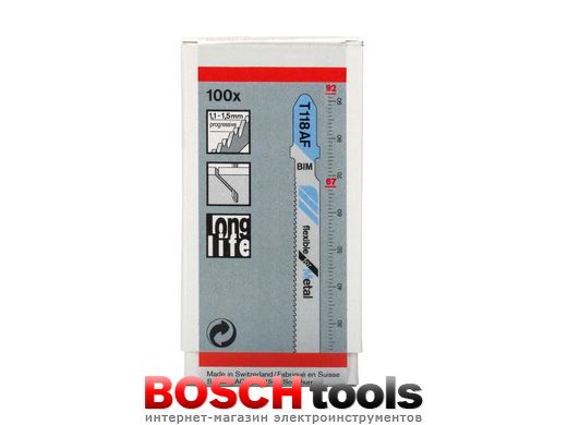 Полотно для лобзика Bosch flexible for Metal T 118 AF