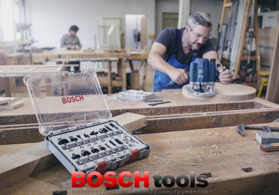 Набор фрез Bosch, комбинированный, хвостовик 8 мм, из 15 шт.