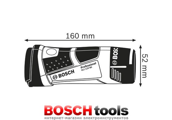 Акумуляторний ліхтар Bosch GLI 12V-80 Professional