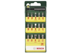 Набор насадок-бит Bosch, 15 шт + держатель PROMOLINE