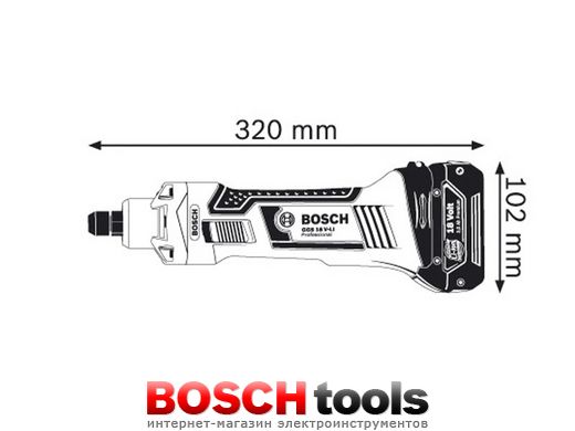 Аккумуляторная прямая шлифмашина Bosch GGS 18 V-LI