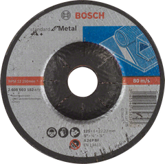 Обдирний круг Bosch Standard for Metal, 125x6,0x22,23 опуклої форми