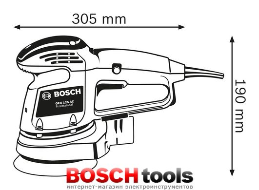 Ексцентрикова шліфмашина Bosch GEX 34-125