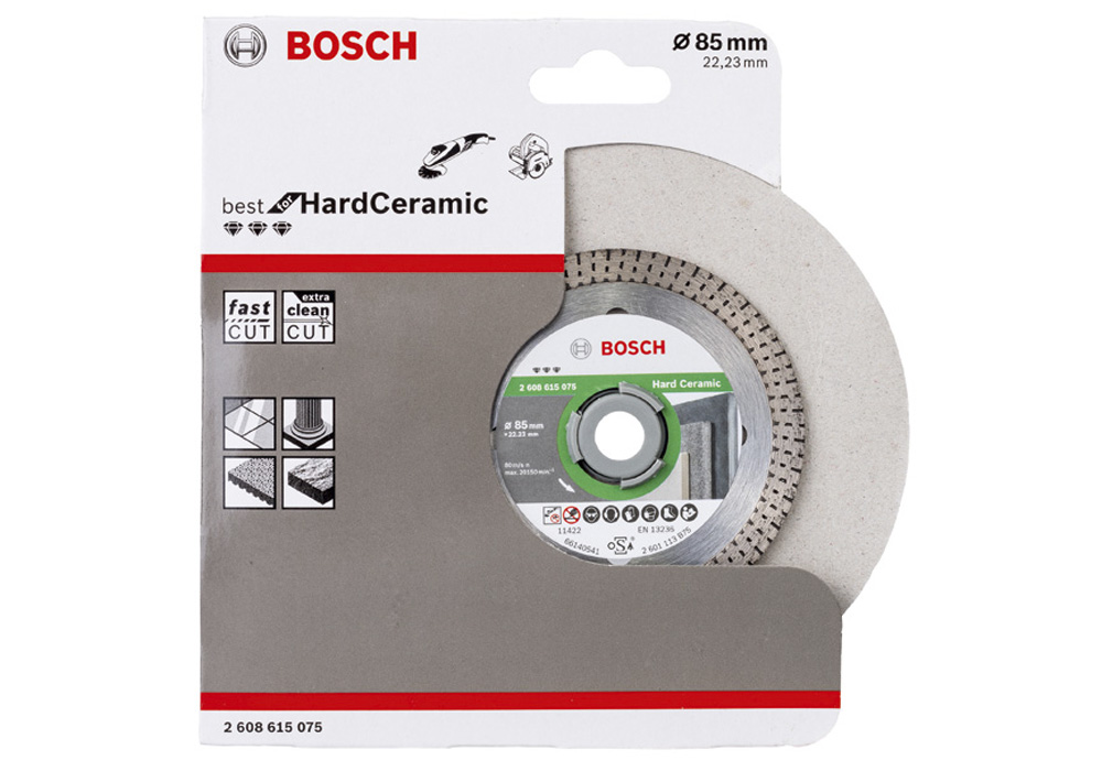 Алмазный отрезной диск Bosch Best for Hard Ceramic, Ø 85/22,23